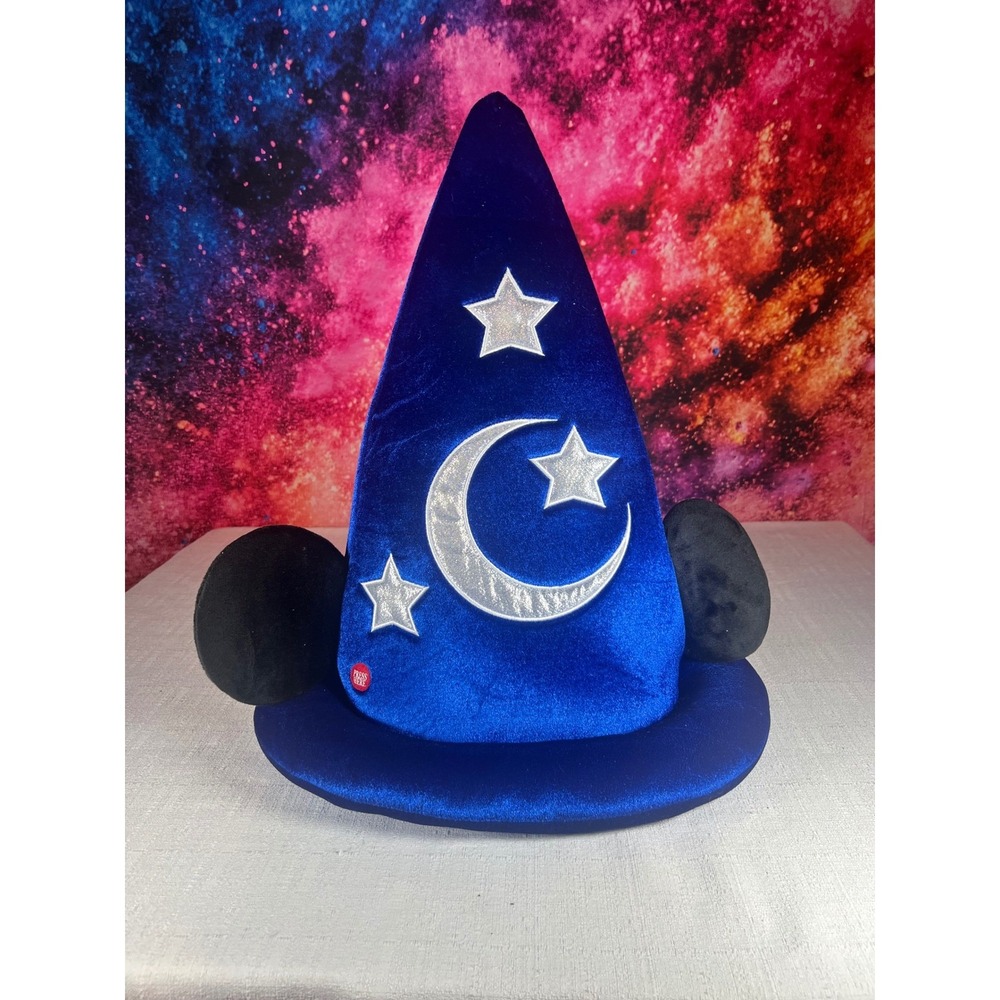 Disney Parks Mickey Mouse Sorcerer Apprentice Light Up Fantasia Wizard Hat Blue